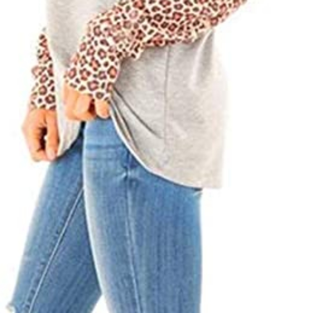 Leopard print cowl,neck sweatshirt - Picture 7 of 10
